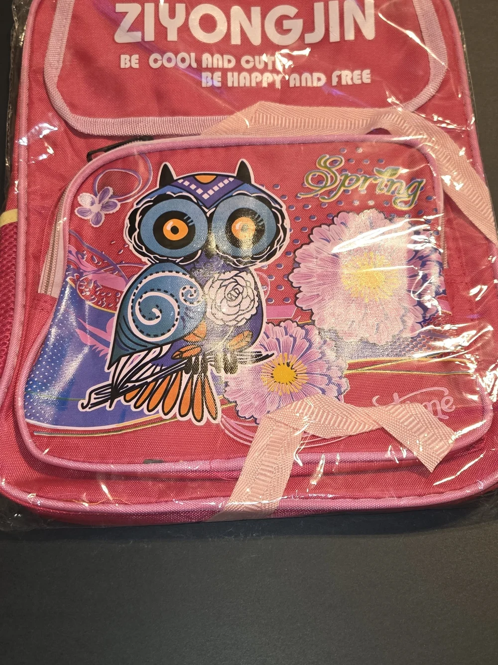 ZIYONGJIN Red Kids Owl Backpack NEW